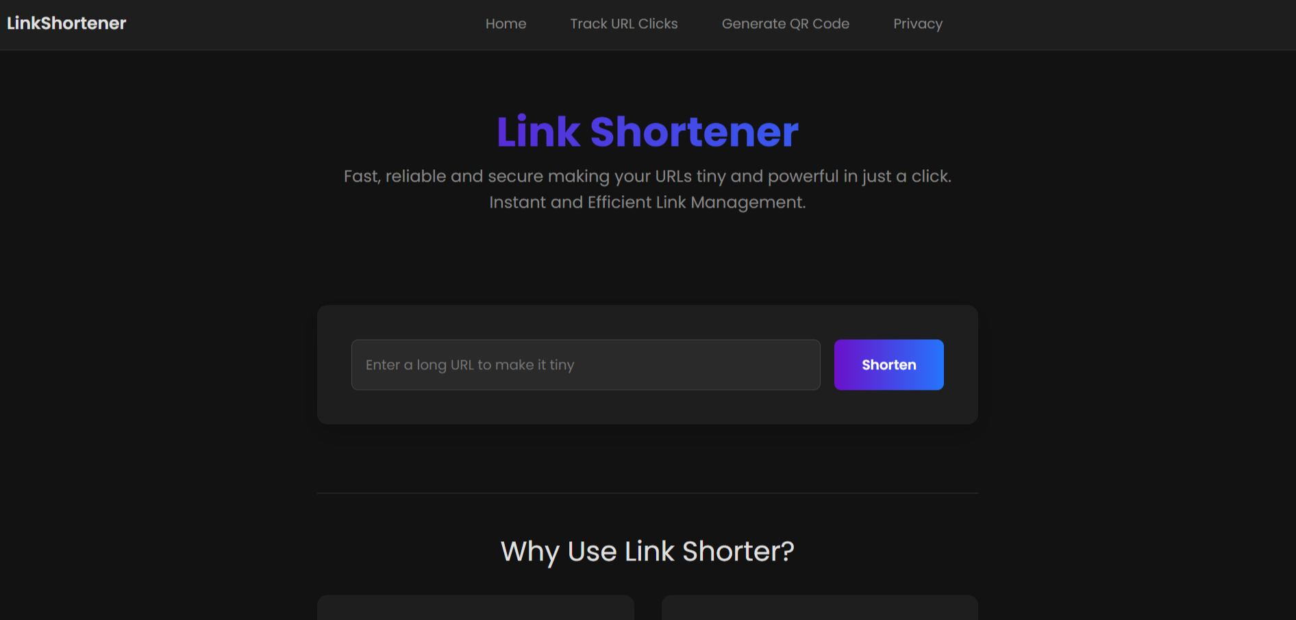 LinkShortener preview