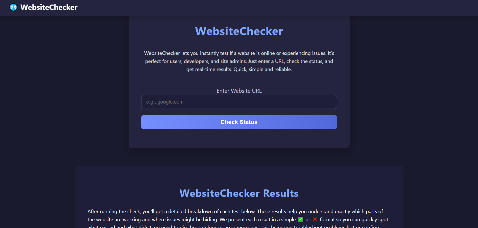WebsiteChecker preview